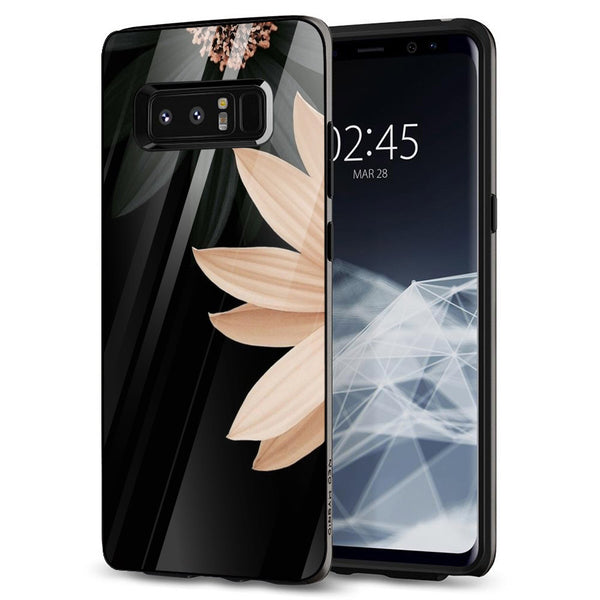 Beautiful Flowers Tempered Glass Phone Case for Samsung Galaxy Note 8