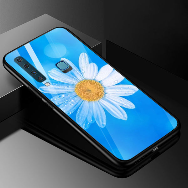 Beautiful Flowers Tempered Glass Phone Case for Samsung Galaxy A9 2018