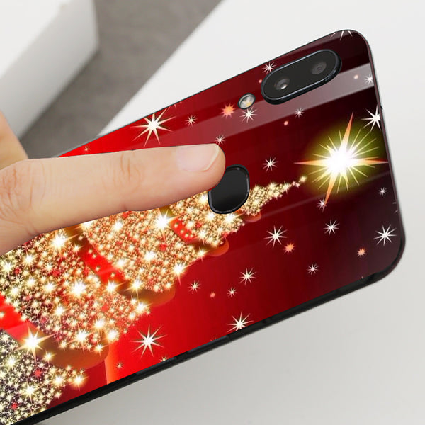 Merry Chrismas Tempered Glass Phone Case for Samsung Galaxy A10S