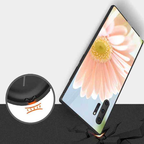 Beautiful Flowers Tempered Glass Phone Case for Samsung Galaxy Note 10 Plus