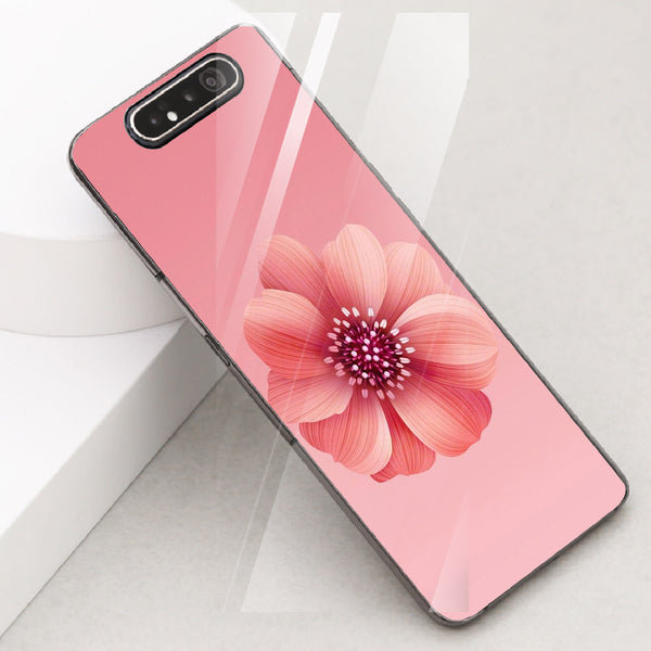 Beautiful Flowers Tempered Glass Phone Case for Samsung Galaxy A80