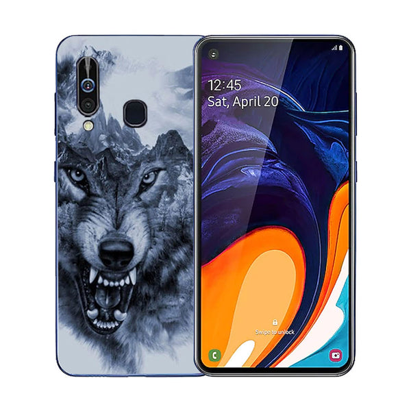 Wolf Eyes Tempered Glass Phone Case for Samsung Galaxy A60