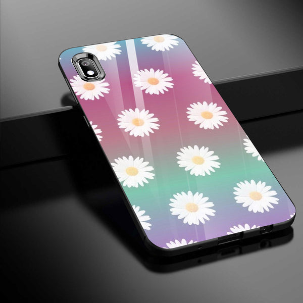 Beautiful Flowers Tempered Glass Phone Case for Samsung Galaxy A10