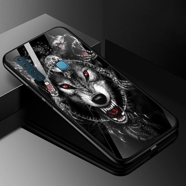 Wolf Eyes Tempered Glass Phone Case for Samsung Galaxy A9 2018