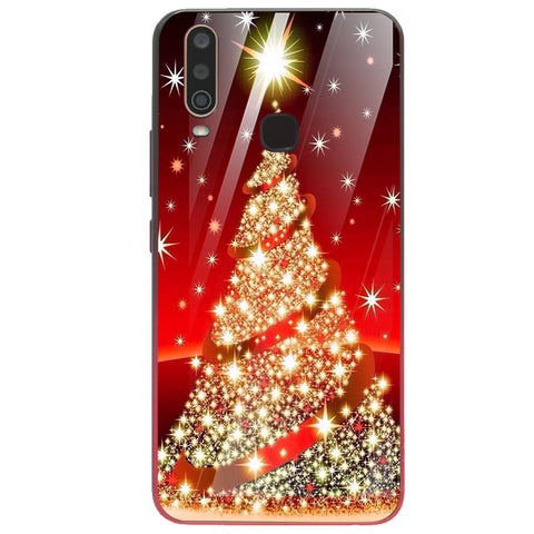 Merry Chrismas Tempered Glass Phone Case for Vivo Y17
