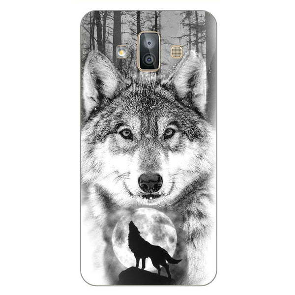 Wolf Eyes Tempered Glass Phone Case for Samsung Galaxy J7 Duo
