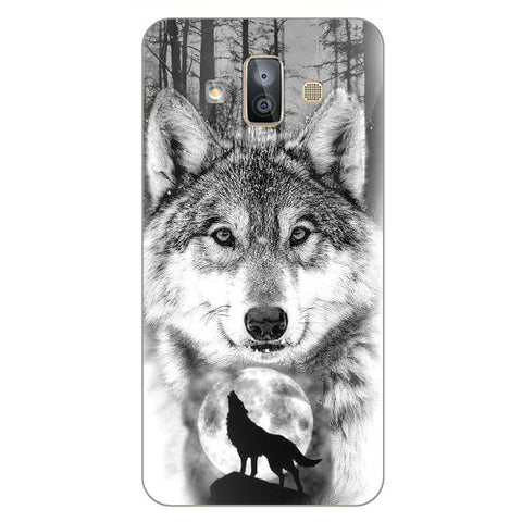 Wolf Eyes Tempered Glass Phone Case for Samsung Galaxy J7 Duo