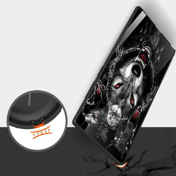 Wolf Eyes Tempered Glass Phone Case for Samsung Galaxy Note 10 Plus