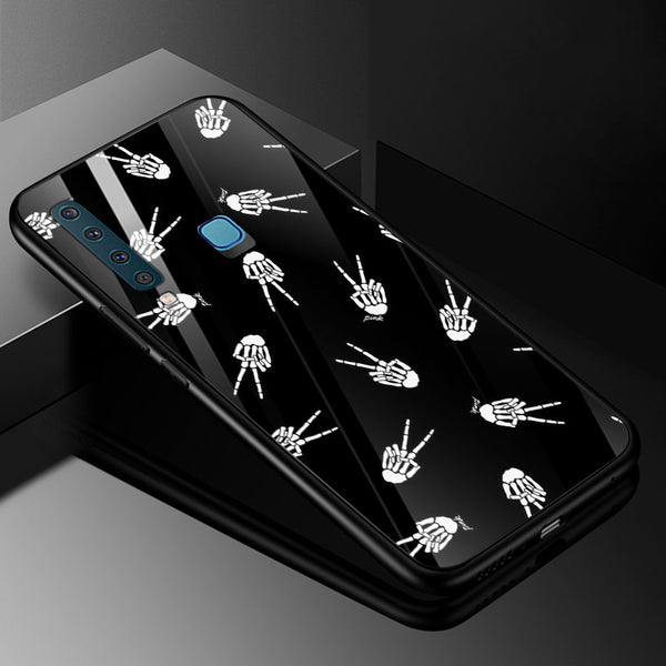 Halloween Skull Tempered Glass Phone Case for Samsung Galaxy A9 2018