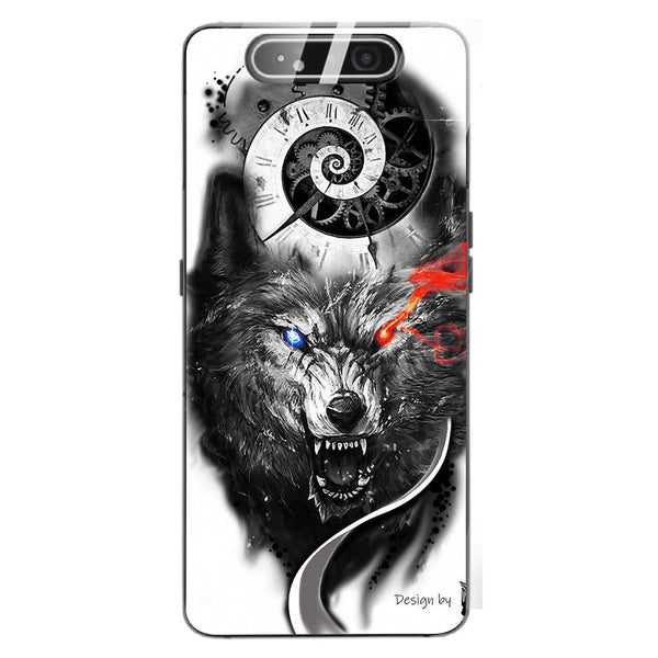 Wolf Eyes Tempered Glass Phone Case for Samsung Galaxy A80