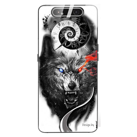 Wolf Eyes Tempered Glass Phone Case for Samsung Galaxy A80