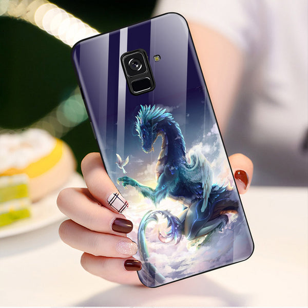 Dragon Tempered Glass Phone Case for Samsung Galaxy A8 Plus