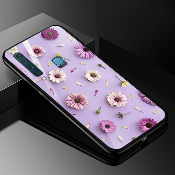 Beautiful Flowers Tempered Glass Phone Case for Samsung Galaxy A9 2018