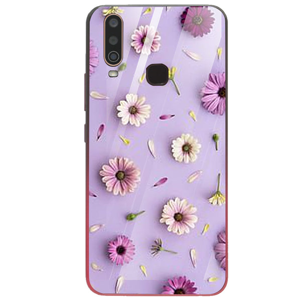 Beautiful Flowers Tempered Glass Phone Case for Vivo Y15