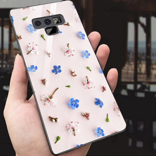 Beautiful Flowers Tempered Glass Phone Case for Samsung Galaxy Note 9