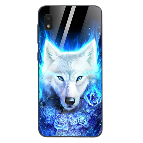 Wolf Eyes Tempered Glass Phone Case for Samsung Galaxy A10