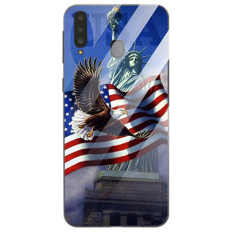 Eagle Tempered Glass Phone Case for Samsung