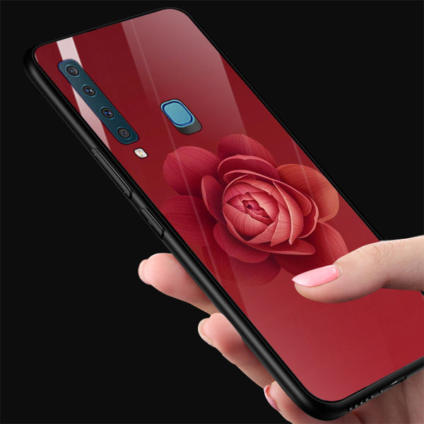 Beautiful Flowers Tempered Glass Phone Case for Samsung Galaxy A9 2018