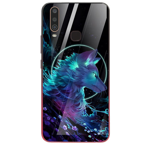 Wolf Eyes Tempered Glass Phone Case for Vivo Y15
