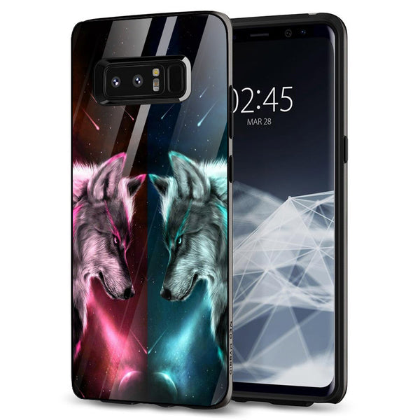 Wolf Eyes Tempered Glass Phone Case for Samsung Galaxy Note 8