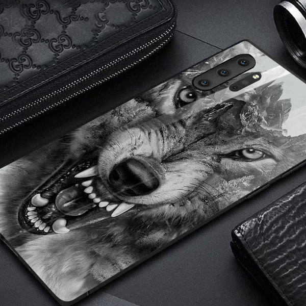 Wolf Eyes Tempered Glass Phone Case for Samsung Galaxy Note 10 Plus