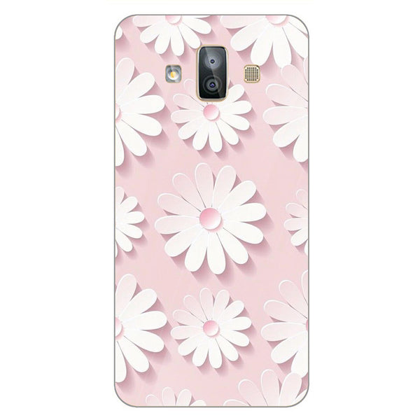 Beautiful Flowers Tempered Glass Phone Case for Samsung Galaxy J7 Duo