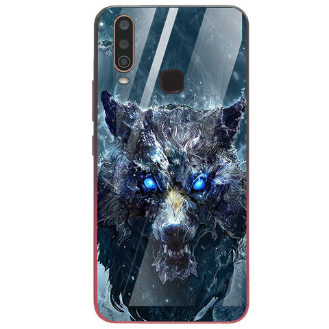 Wolf Eyes Tempered Glass Phone Case for Vivo Y17