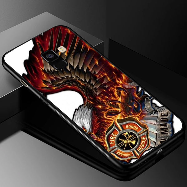 Eagle Tempered Glass Phone Case for Samsung Galaxy A8 Plus