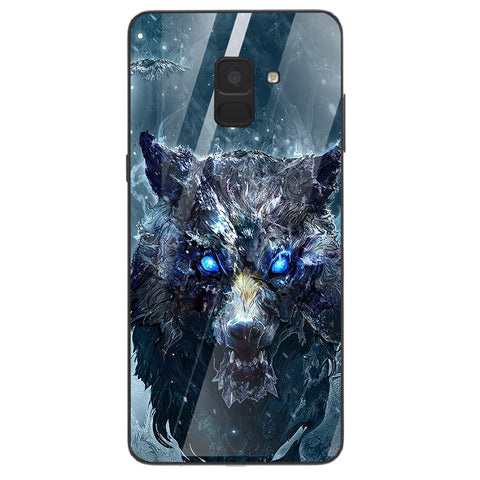 Wolf Eyes Tempered Glass Phone Case for Samsung Galaxy A8 Plus