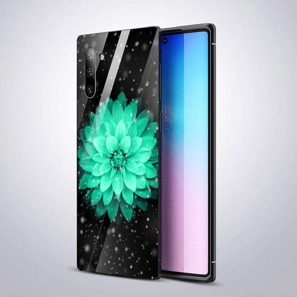 Beautiful Flowers Tempered Glass Phone Case for Samsung Galaxy Note 10