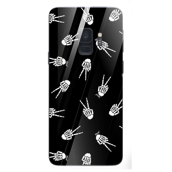 Halloween Skull Tempered Glass Phone Case for Samsung Galaxy S9