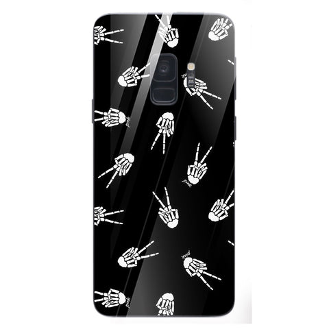 Halloween Skull Tempered Glass Phone Case for Samsung Galaxy S9