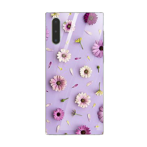 Beautiful Flowers Tempered Glass Phone Case for Samsung Galaxy Note 10
