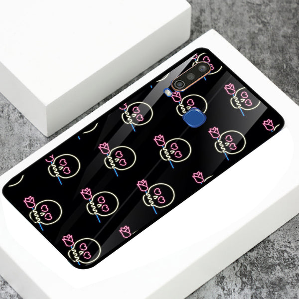 Halloween Skull Tempered Glass Phone Case for Vivo Y17