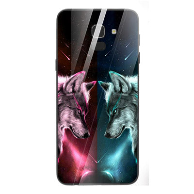 Wolf Eyes Tempered Glass Phone Case for Samsung Galaxy J6 2018