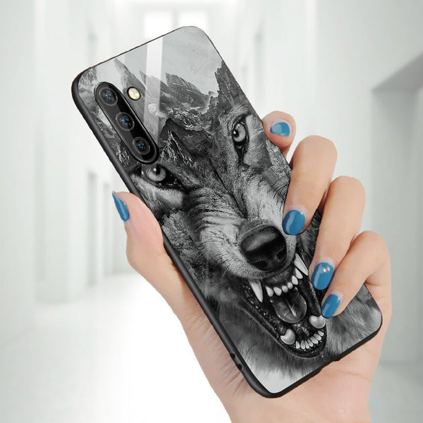 Wolf Eyes Tempered Glass Phone Case for Samsung Galaxy Note 10
