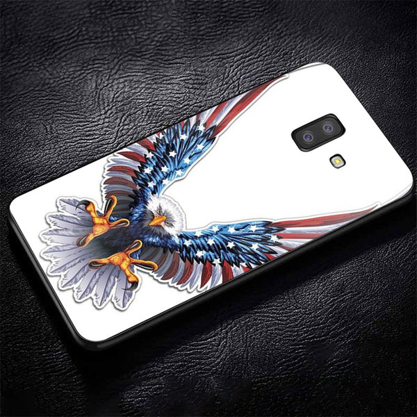 Eagle Tempered Glass Phone Case for Samsung Galaxy J6 Plus