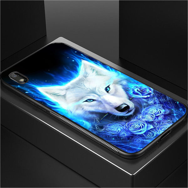 Wolf Eyes Tempered Glass Phone Case for Samsung Galaxy A10