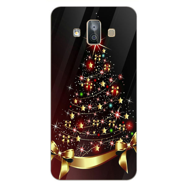 Merry Chrismas Tempered Glass Phone Case for Samsung Galaxy J7 Duo