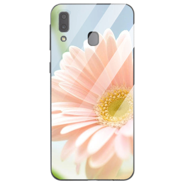 Beautiful Flowers Tempered Glass Phone Case for Samsung Galaxy A20