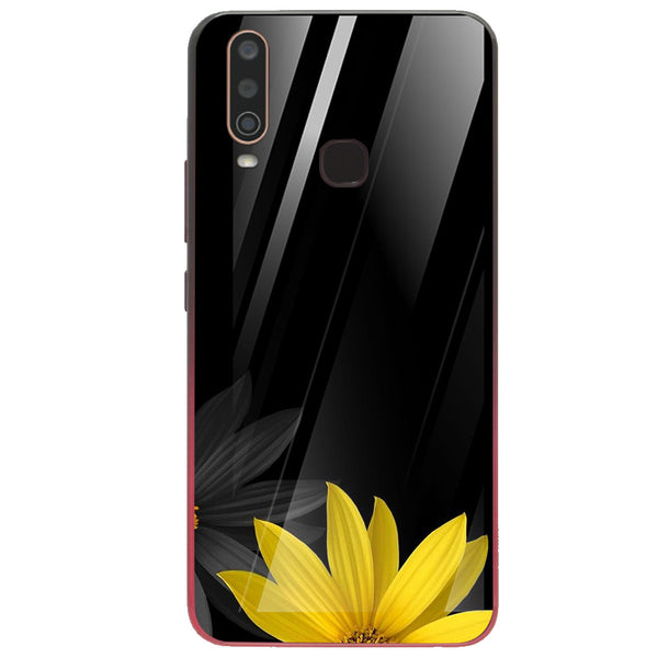 Beautiful Flowers Tempered Glass Phone Case for Vivo Y17
