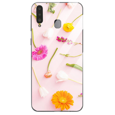 Beautiful Flowers Tempered Glass Phone Case for Samsung