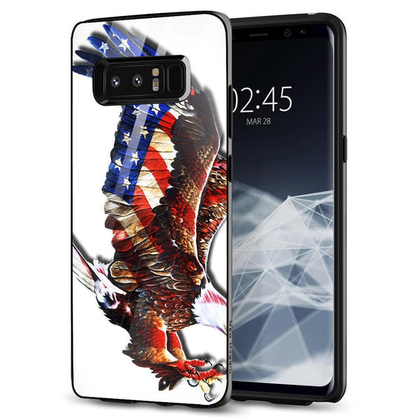 Eagle Tempered Glass Phone Case for Samsung Galaxy Note 8