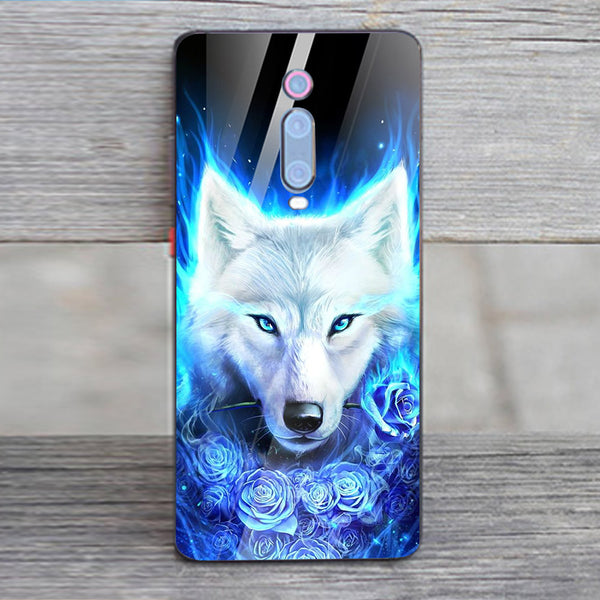 Wolf Eyes Tempered Glass Phone Case for Xiaomi Redmi K20
