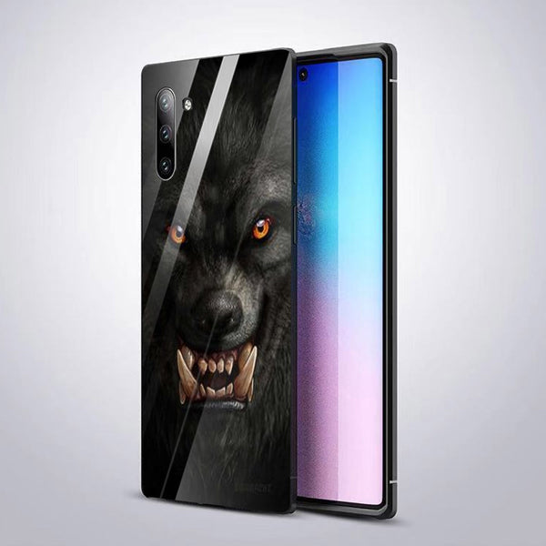 Wolf Eyes Tempered Glass Phone Case for Samsung Galaxy Note 10