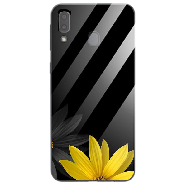 Beautiful Flowers Tempered Glass Phone Case for Samsung Galaxy A30