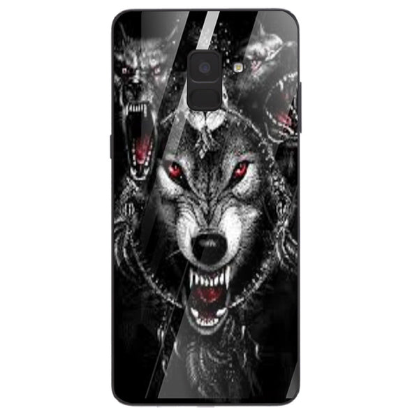 Wolf Eyes Tempered Glass Phone Case for Samsung Galaxy A8 Plus