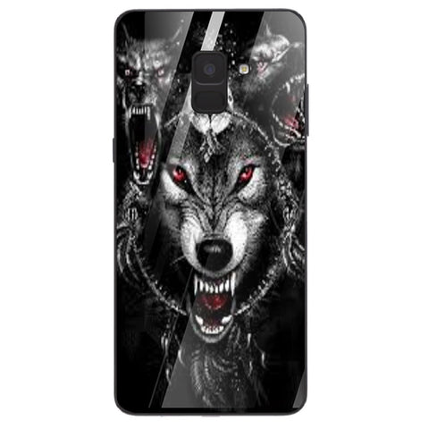 Wolf Eyes Tempered Glass Phone Case for Samsung Galaxy A8 Plus