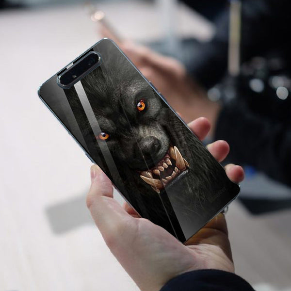 Wolf Eyes Tempered Glass Phone Case for Samsung Galaxy A80