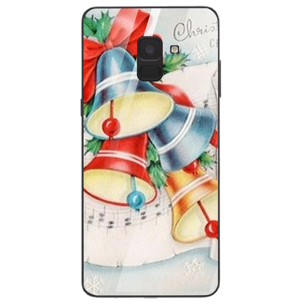 Merry Chrismas Tempered Glass Phone Case for Samsung Galaxy A8 Plus